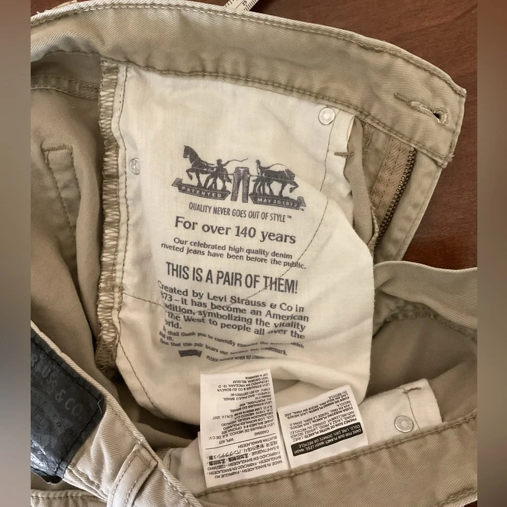 Levi 514 Khaki Denim Pants Jeans - 29 X 32